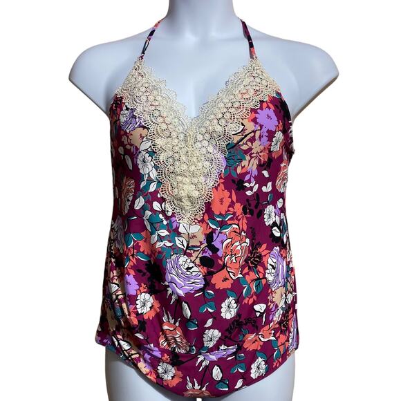 Sea Angel Maternity Other - NWT Sea Angel‎ Maternity Bordeaux Blossom floral and lace one piece swimsuit XL